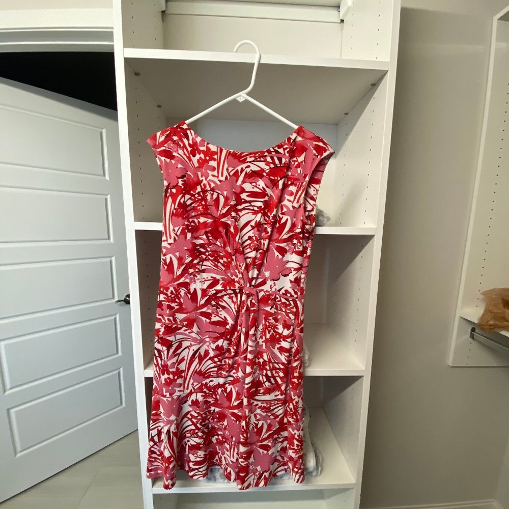 Tropical Red, White  Pink Dress